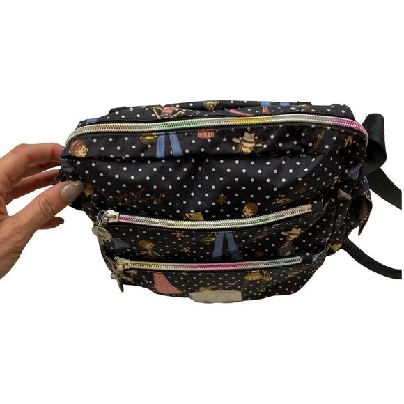 Prosports Brand Graphic Print Crossbody and Matching Wallet Rainbow Zippers - Picture 3 of 14